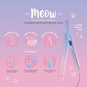 Passer Meow - Compass With Automatic Lead - Kitty - 2B Lead - Schrijfwaren Legami - In den Olifant