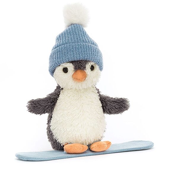 Peanut Penguin Snowboarding Small - Wilde dieren Jellycat - In den Olifant