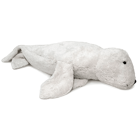 Grote Witte Zeehond Knuffel Met Warmtekussen | 63 Cm