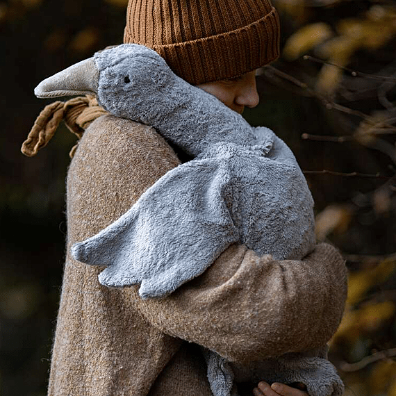 Grote Grijze Gans Knuffel Met Warmtekussen | 80 Cm