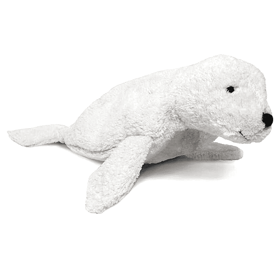 Kleine Knuffel Witte Zeehond Met Warmtekussen | 19,5 Cm