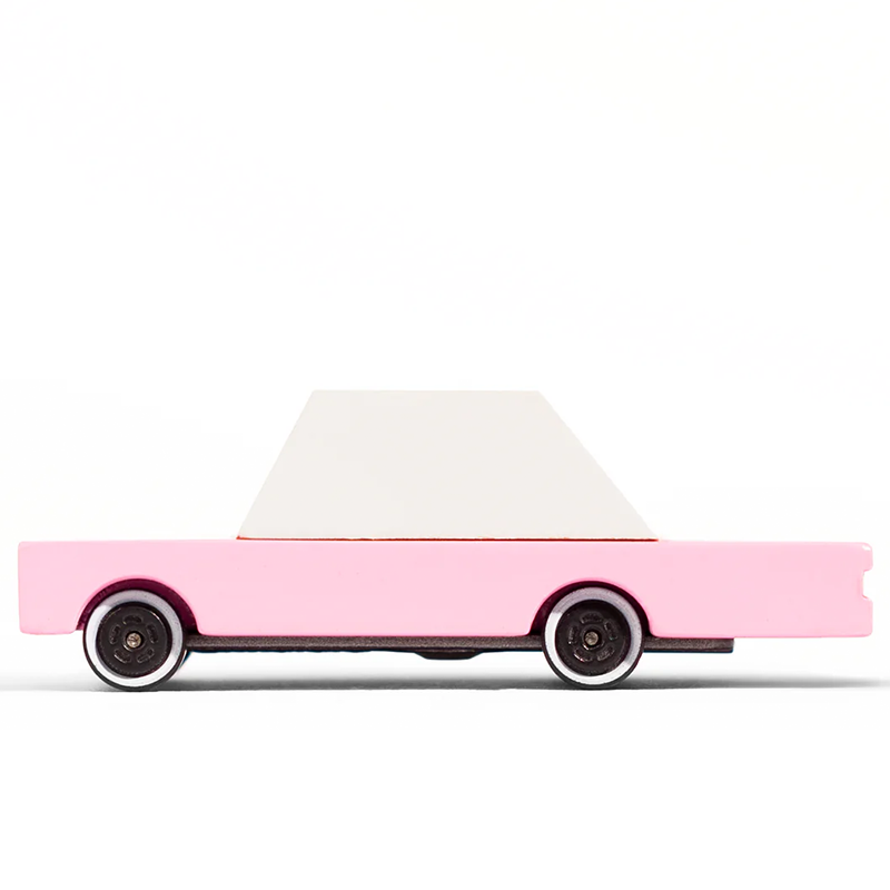 Pink Sedan (F236) 8,9X4,1X3Cm, Wooden Diecast, Magnetic, In