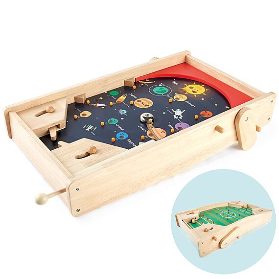 Houten Speelgoed 2-in-1 Pinball Planet + Flipper Voetbal