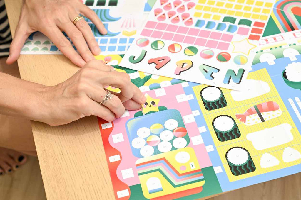 Pixelposter met 270 stickers Japan - 8 tot 99 jaar - Stickers en stickersets Poppik - In den Olifant