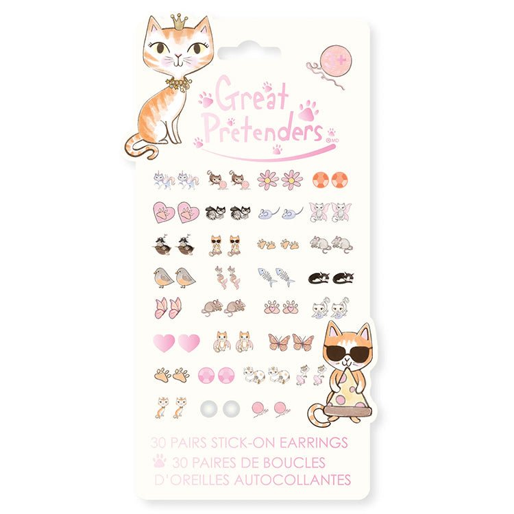 Plakoorbellen Paw - some Sticker Earrings - set van 30 - Kindersieraden Great Pretenders - In den Olifant