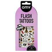 Plaktattoos Flash Tattoo I Love Paris - 52 stuks - Kinderschmink en tattoos Omy - In den Olifant