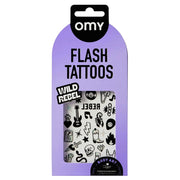 Plaktattoos Flash Tattoo Wild Rebel - 46 stuks - Kinderschmink en tattoos Omy - In den Olifant
