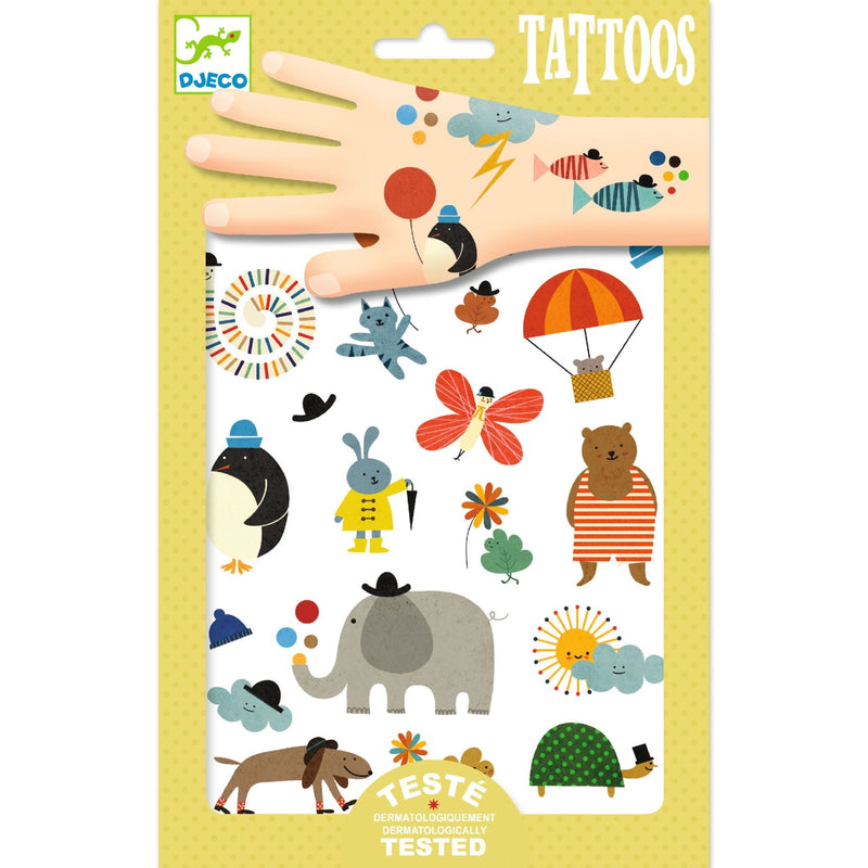Plaktattoos Mooie Kleine Dingen - set van 50 - Kinderschmink en tattoos Djeco - In den Olifant