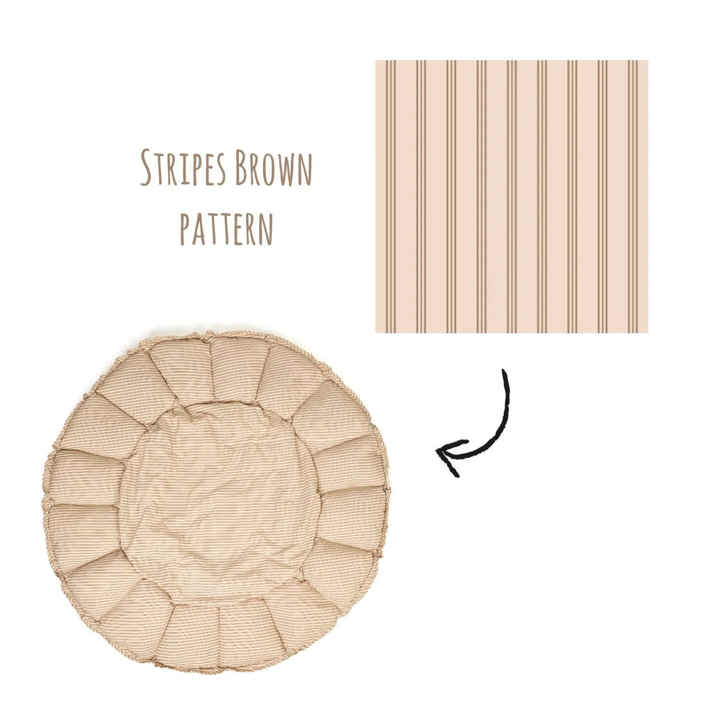 Play&Go Zacht Speeltapijt Bloom Stripes Brown - Speelmatten en - bogen Play&go - In den Olifant