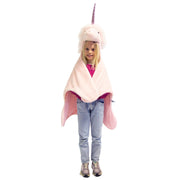 Pluche verkleedcape Roze Eenhoorn - Verkleedcapes Wild & Soft - In den Olifant