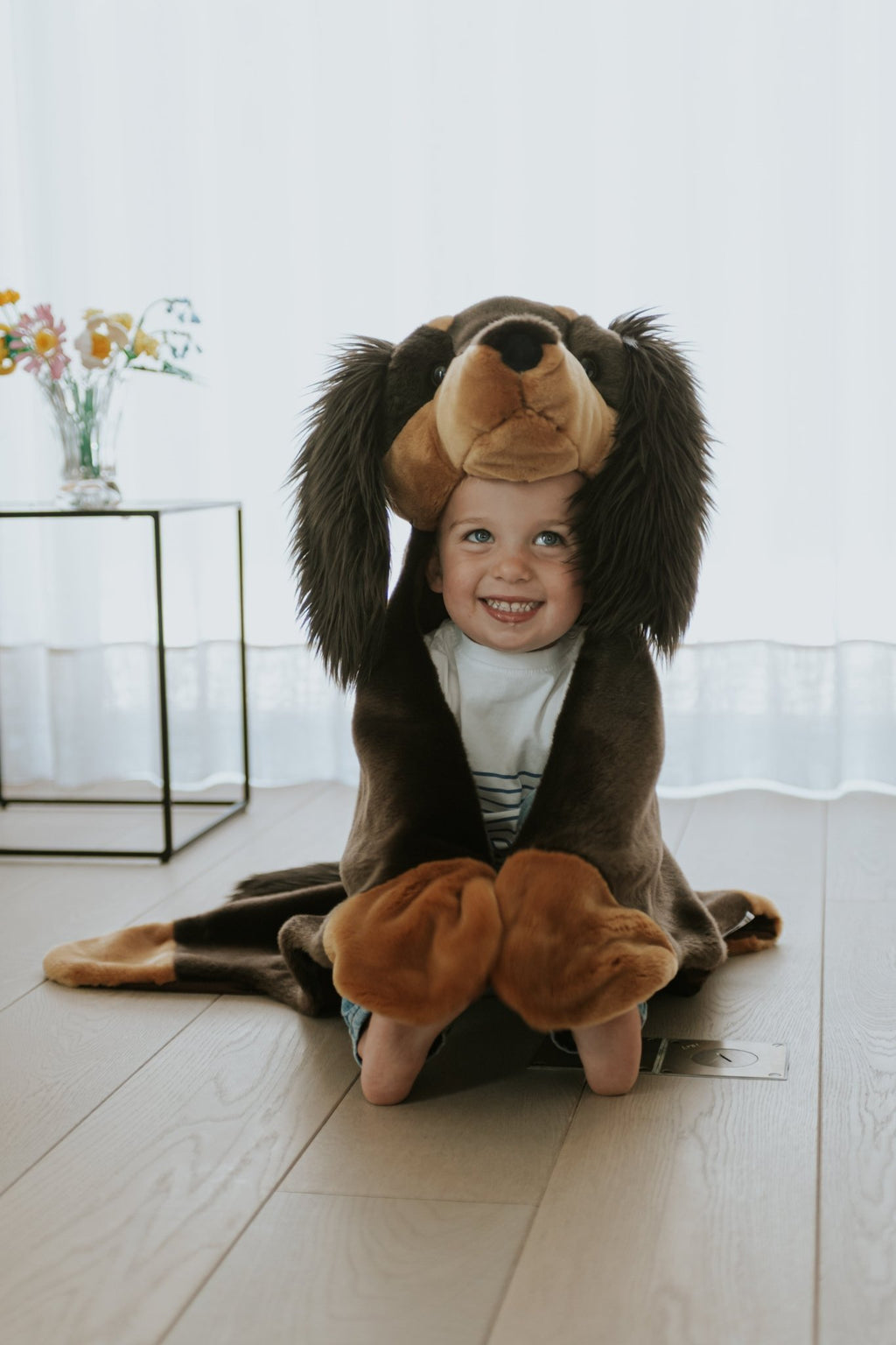 Pluche verkleedcape - Teckel - Verkleedcapes Wild & Soft - In den Olifant