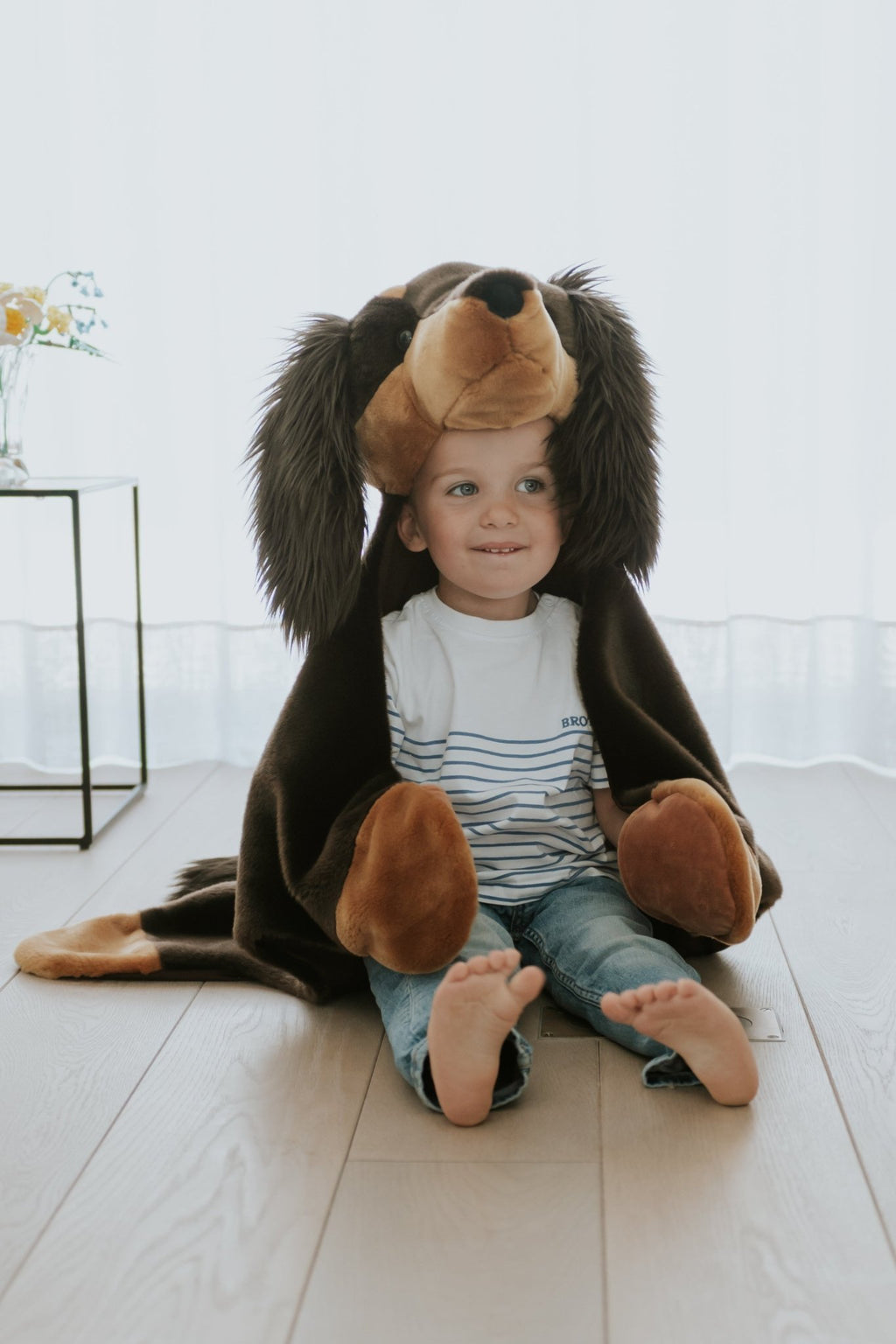 Pluche verkleedcape - Teckel - Verkleedcapes Wild & Soft - In den Olifant