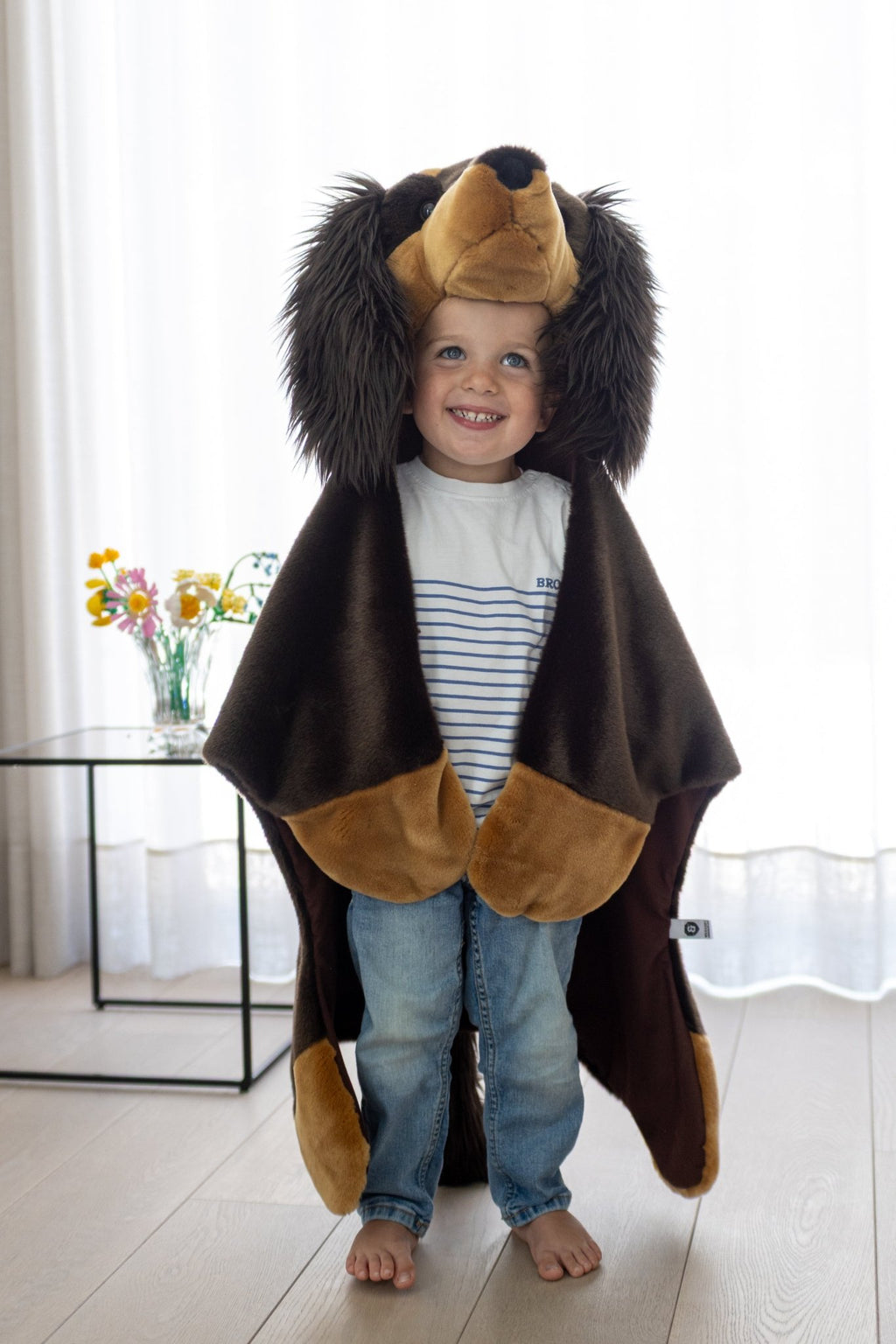 Pluche verkleedcape - Teckel - Verkleedcapes Wild & Soft - In den Olifant