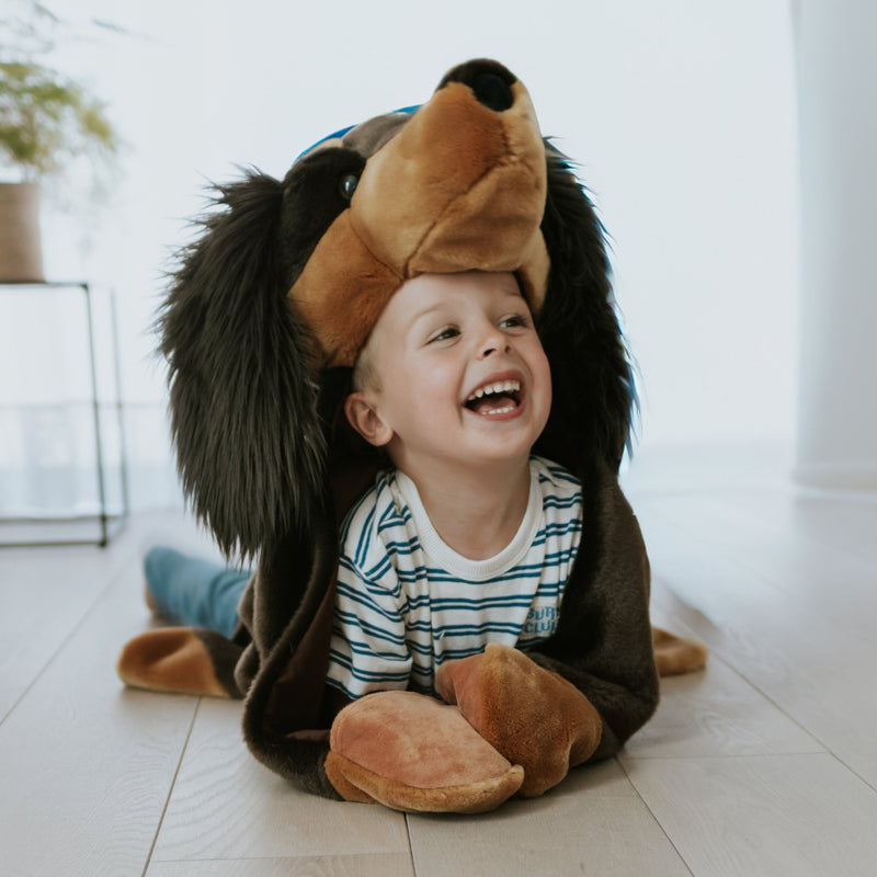 Pluche verkleedcape - Teckel - Verkleedcapes Wild & Soft - In den Olifant