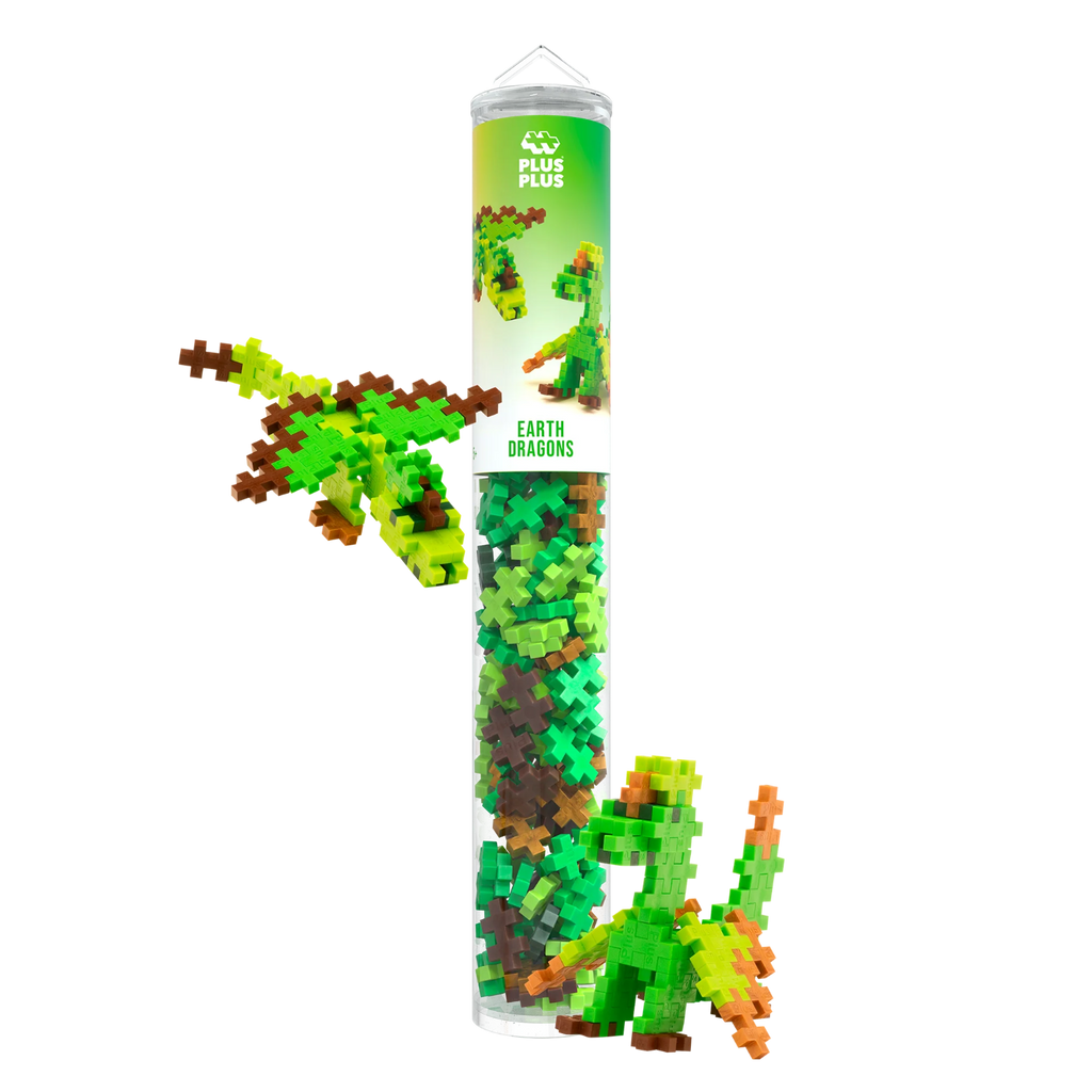 Plus - Plus Earth Dragons 100 Pcs Tube - Bouwsets Plus - Plus - In den Olifant