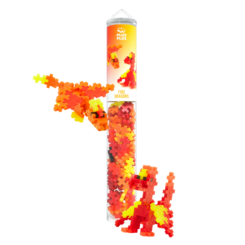 Plus - Plus Fire Dragons 100 Pcs Tube - Bouwsets Plus - Plus - In den Olifant