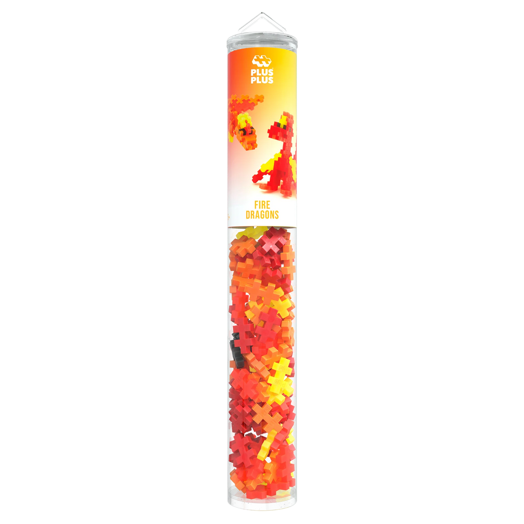 Plus - Plus Fire Dragons 100 Pcs Tube - Bouwsets Plus - Plus - In den Olifant