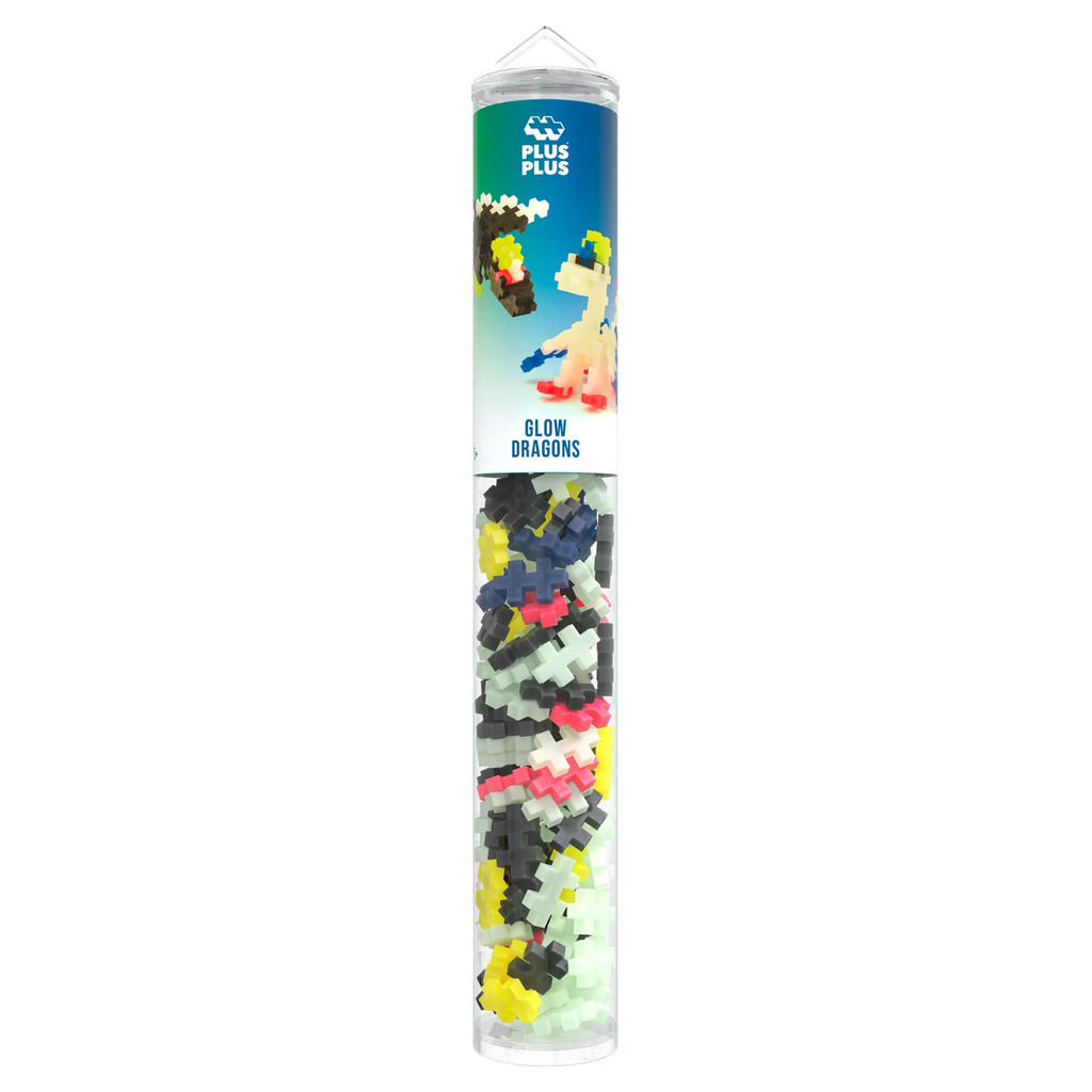 Plus - Plus Glow Dragons  100 Pcs Tube - Bouwsets Plus - Plus - In den Olifant