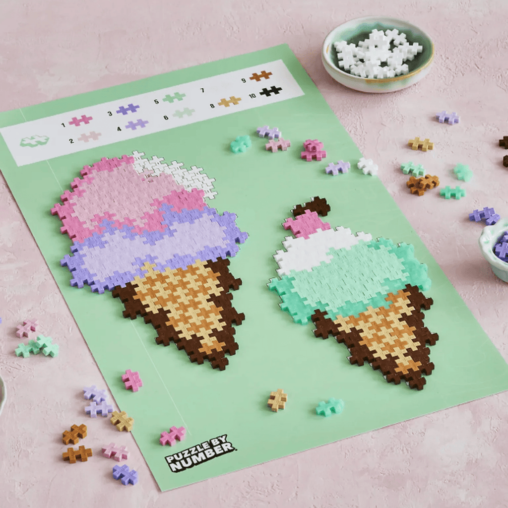 Plus - Plus Puzzle By Number Ice Cream Cones 250 Pcs - Speciale puzzels Plus - Plus - In den Olifant