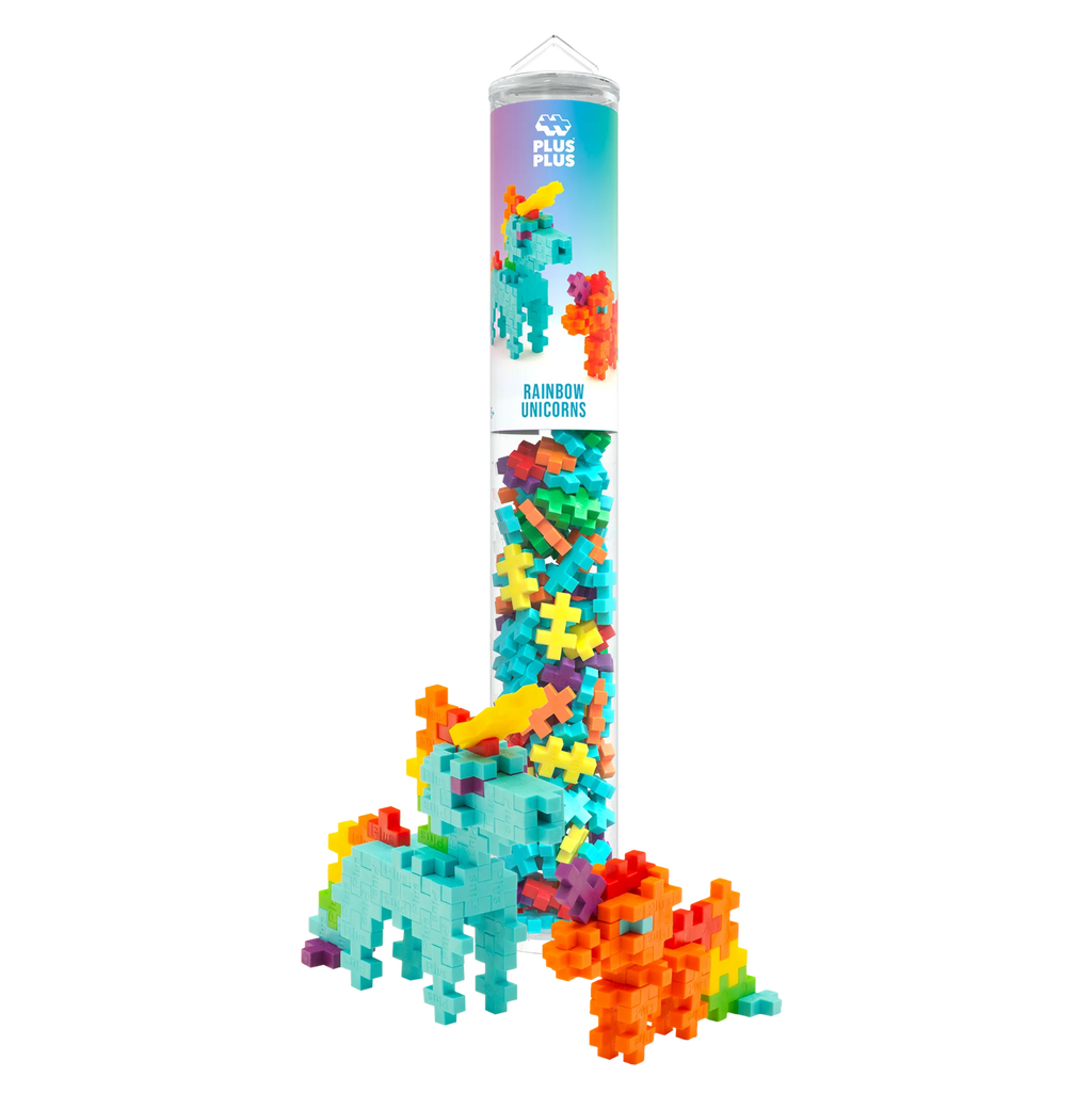 Plus - Plus Rainbow Unicorns 100 Pcs Tube - Bouwsets Plus - Plus - In den Olifant