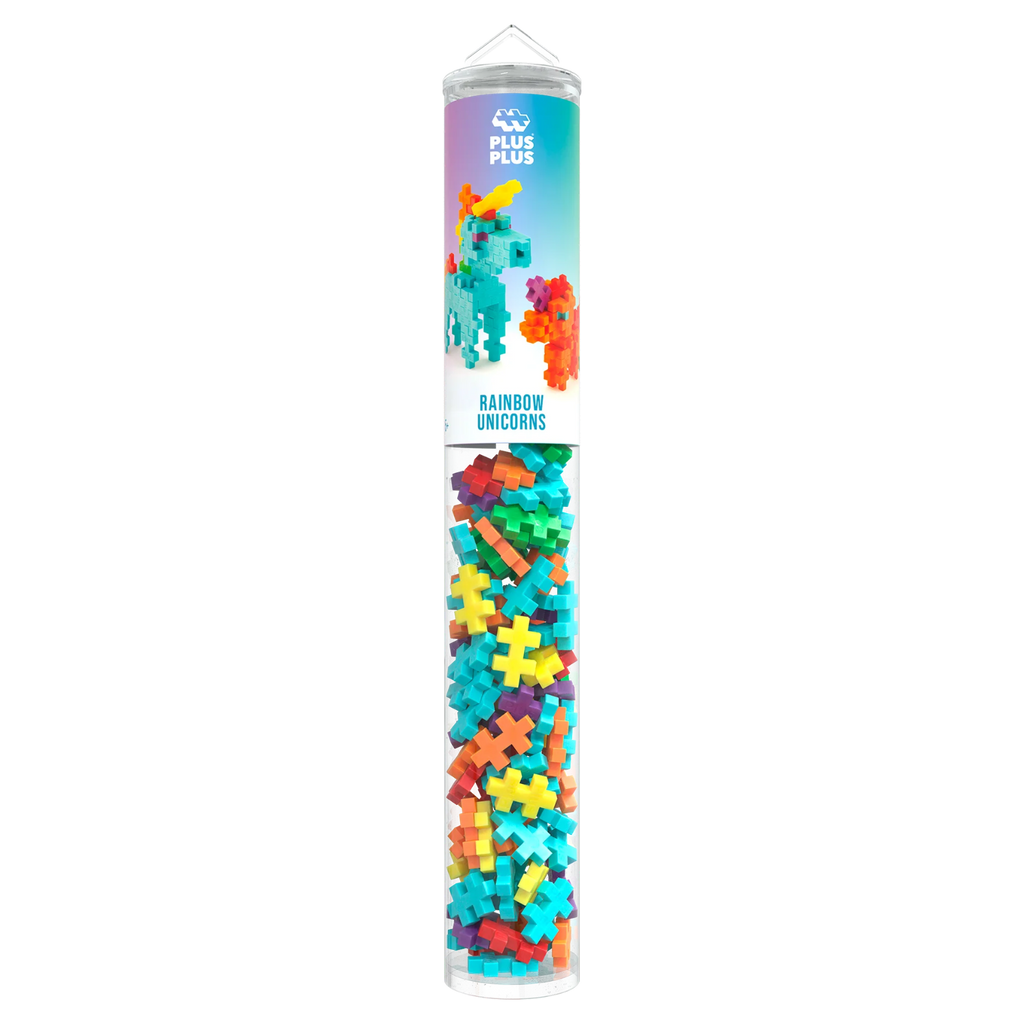 Plus - Plus Rainbow Unicorns 100 Pcs Tube - Bouwsets Plus - Plus - In den Olifant