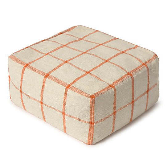 Poef Geo Block Natural - 45 x 45 cm - Poefs en kinderzetels Lorena Canals - In den Olifant