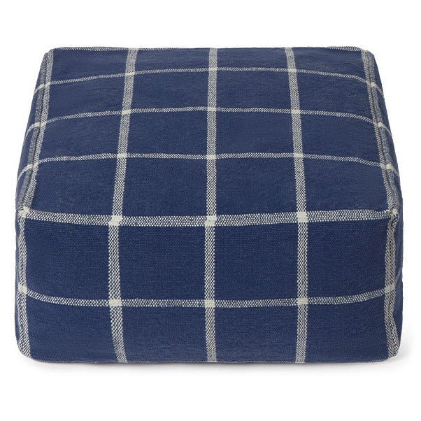 Poef Geo Block Navy Blue - 45 x 45 cm - Poefs en kinderzetels Lorena Canals - In den Olifant