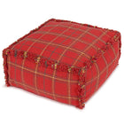 Poef Handloom Pouf Mapple Red - 40 x 40 x 20 cm - Kinderzetels en poefs Lorena Canals - In den Olifant