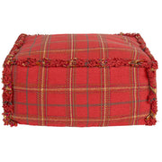 Poef Handloom Pouf Mapple Red - 40 x 40 x 20 cm - Kinderzetels en poefs Lorena Canals - In den Olifant