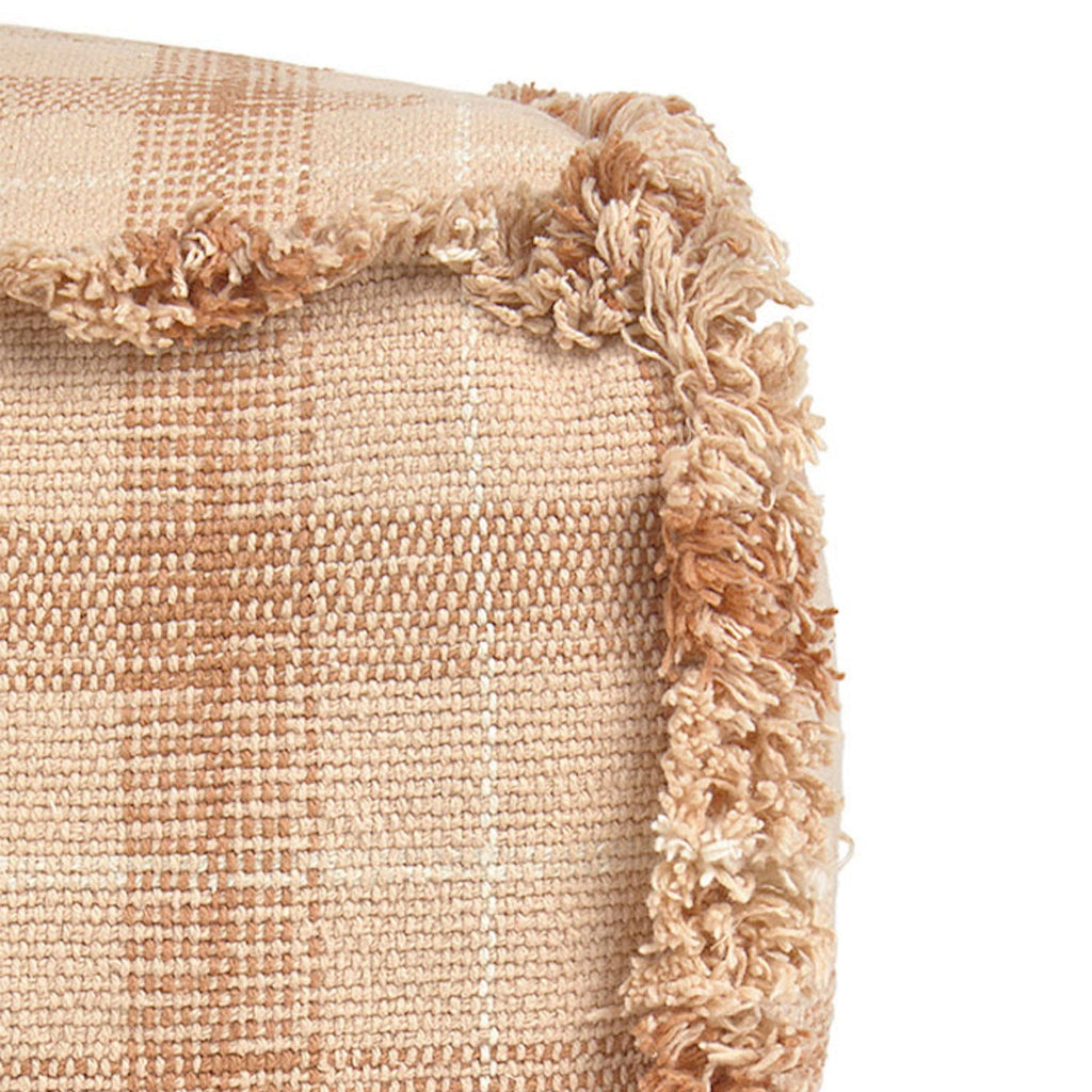 Poef Handloom Pouf Rose - 40 x 40 x 20 cm - Kinderzetels en poefs Lorena Canals - In den Olifant