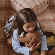 Poef Handloom Pouf Rose - 40 x 40 x 20 cm - Kinderzetels en poefs Lorena Canals - In den Olifant