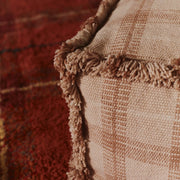 Poef Handloom Pouf Rose - 40 x 40 x 20 cm - Kinderzetels en poefs Lorena Canals - In den Olifant