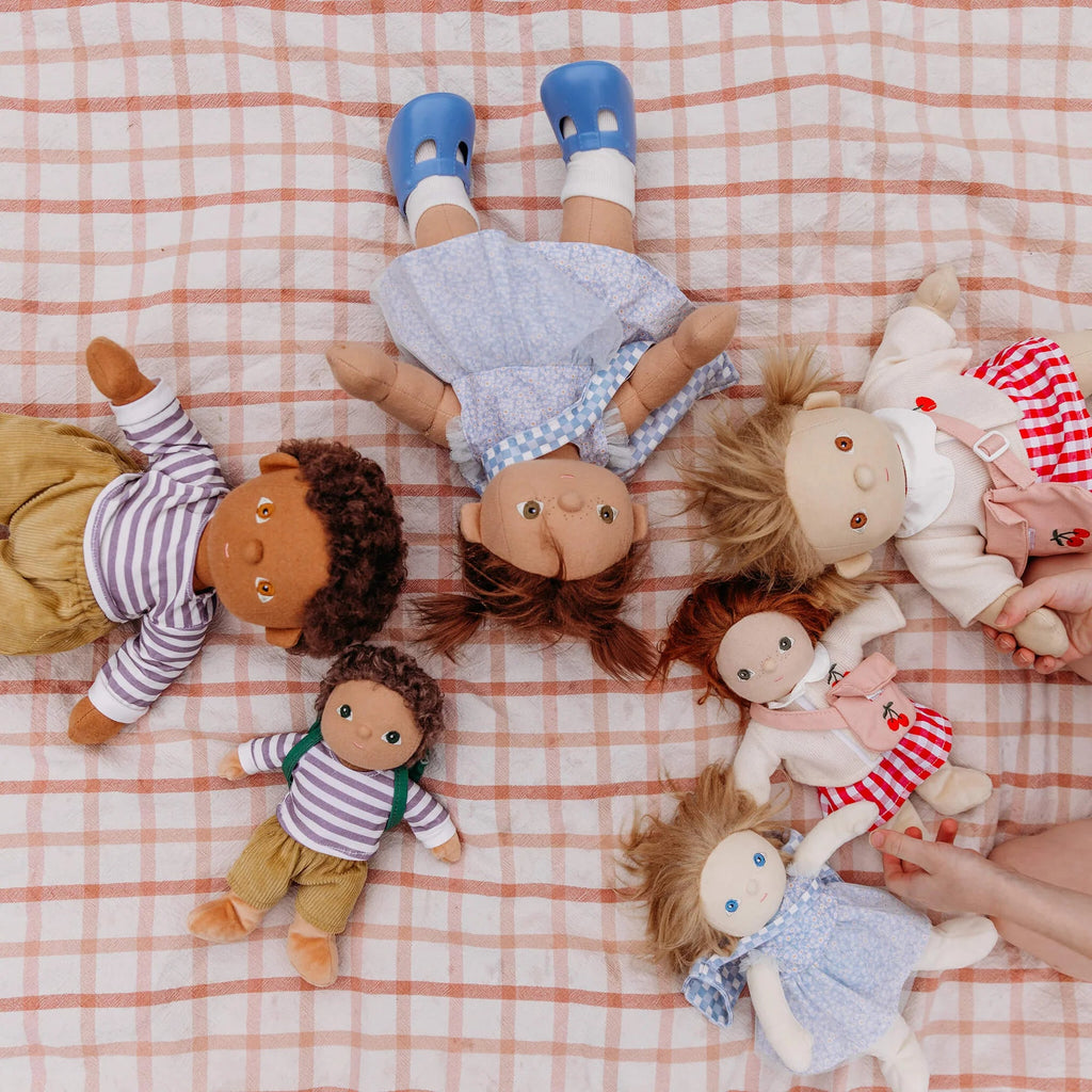 Pop Dress Me Dinky - Finn Fernwood Mustard - Lappenpoppen Olli Ella - In den Olifant