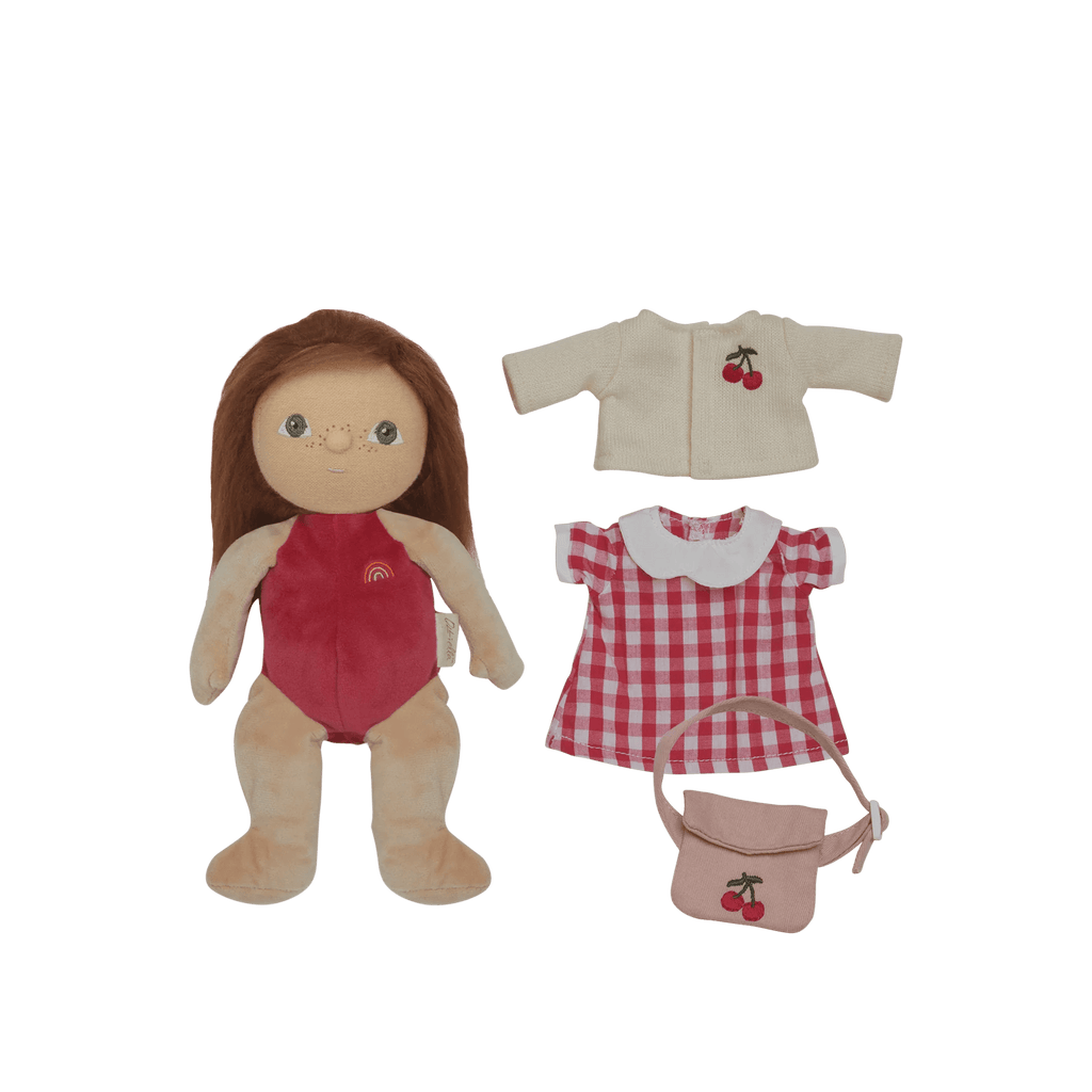 Pop Dress Me Dinky - Hazel Hawthorne Red - Lappenpoppen Olli Ella - In den Olifant