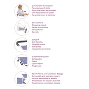 Poppenbuggy Needful Things - Spotty Blue - Poppenaccessoires Götz - In den Olifant