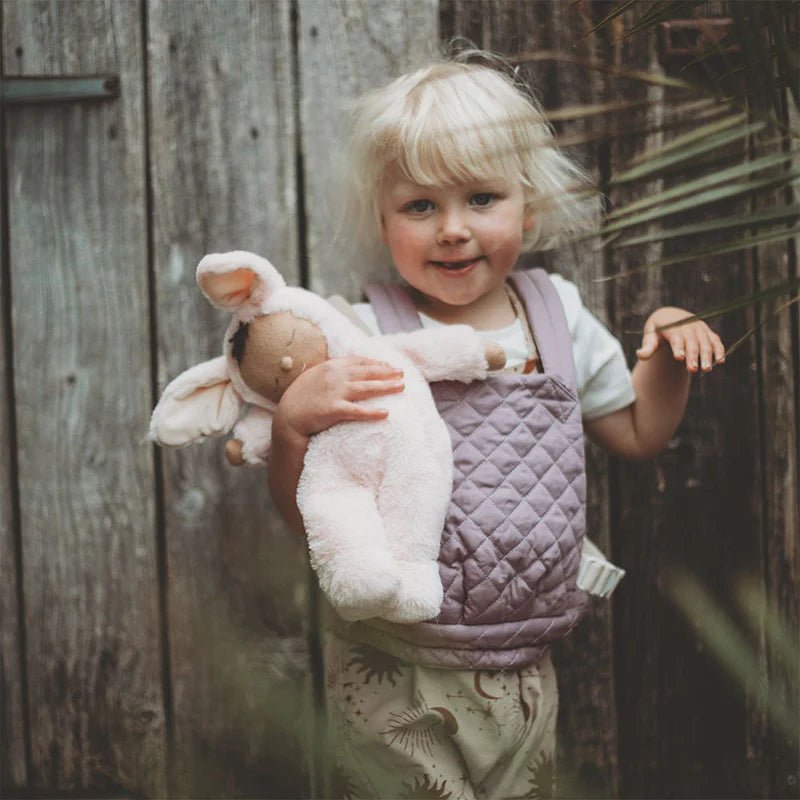 Poppendraagzak Dinkum Dolls Quilted Carrier - Lavender - Poppenaccessoires Olli Ella - In den Olifant