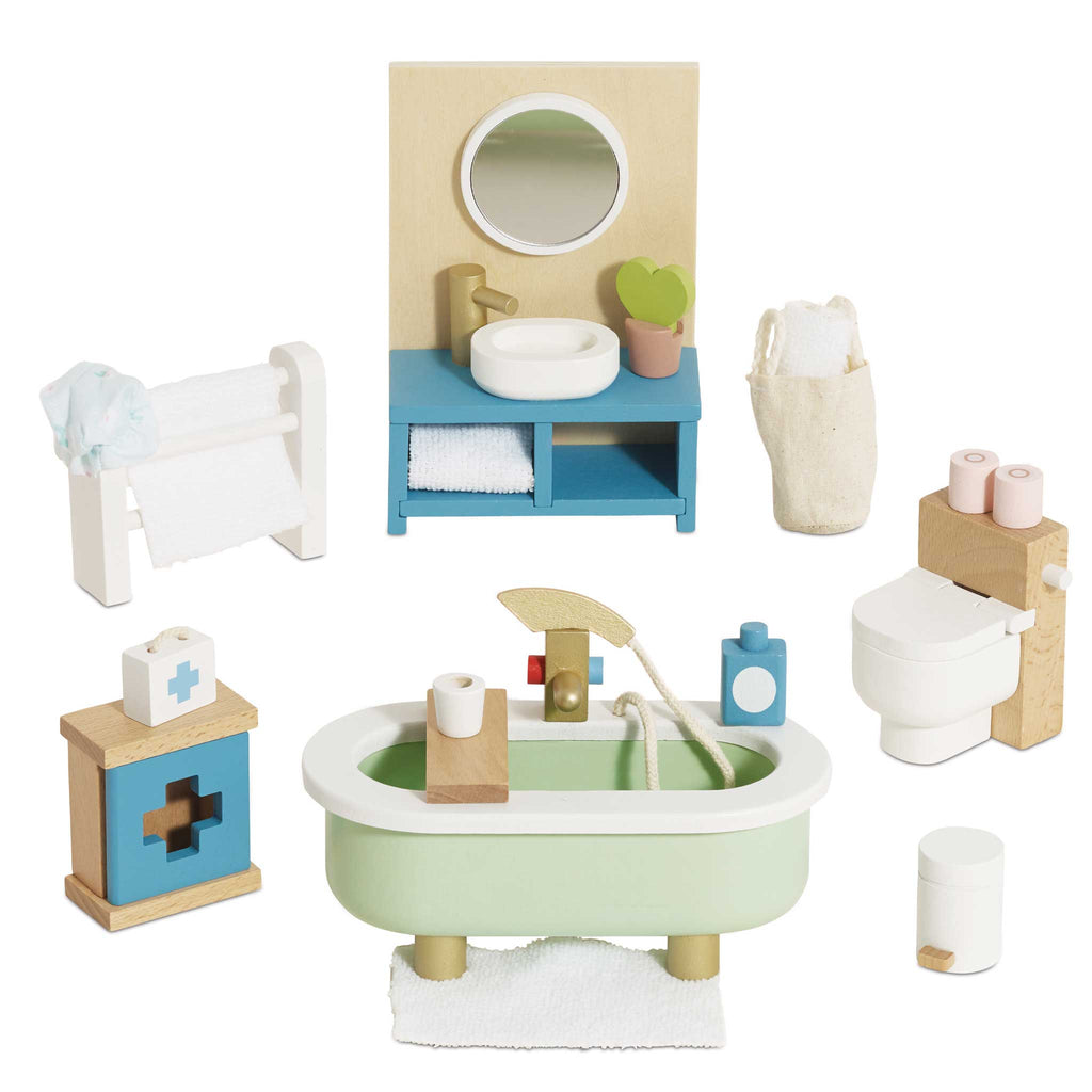 Poppenhuismeubels - badkamer - Poppenhuismeubels en accessoires Le Toy Van - In den Olifant
