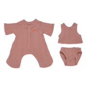 Poppenkledij set Dinkum Dolls Pointelle PJ Set Rose - Poppenkleding Olli Ella - In den Olifant