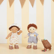 Poppenkleertjes Dinkum Dolls Cotton Una Rainbow Dress Set - Ivory - Poppenkleding Olli Ella - In den Olifant