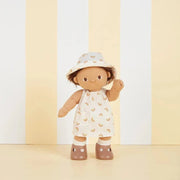 Poppenkleertjes Dinkum Dolls Cotton Una Rainbow Dress Set - Ivory - Poppenkleding Olli Ella - In den Olifant