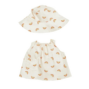 Poppenkleertjes Dinkum Dolls Cotton Una Rainbow Dress Set - Ivory - Poppenkleding Olli Ella - In den Olifant