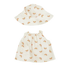 Poppenkleertjes Dinkum Dolls Cotton Una Rainbow Dress Set - Ivory - Poppenkleding Olli Ella - In den Olifant