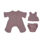 Poppenkleertjes Dinkum Dolls Pointelle PJ Set - Lavender - Poppenkleding Olli Ella - In den Olifant