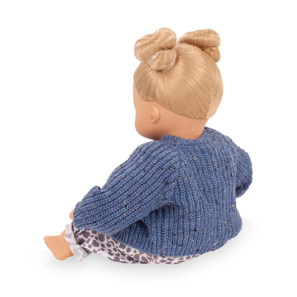 Poppenoutfit Boutique Combi Blue Tiger - voor babypoppen 30 - 33 cm - Poppenkleding Götz - In den Olifant