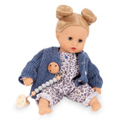 Poppenoutfit Boutique Combi Blue Tiger - voor babypoppen 30 - 33 cm - Poppenkleding Götz - In den Olifant