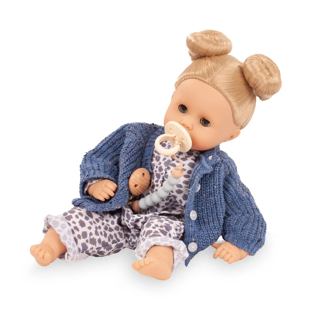 Poppenoutfit Boutique Combi Blue Tiger - voor babypoppen 30 - 33 cm - Poppenkleding Götz - In den Olifant