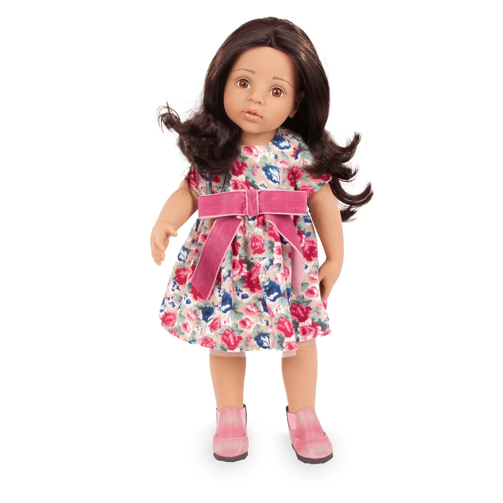 Poppenoutfit Boutique Combi Denim Rose - voor staanpoppen 45 - 50 cm - Poppenkleding Götz - In den Olifant