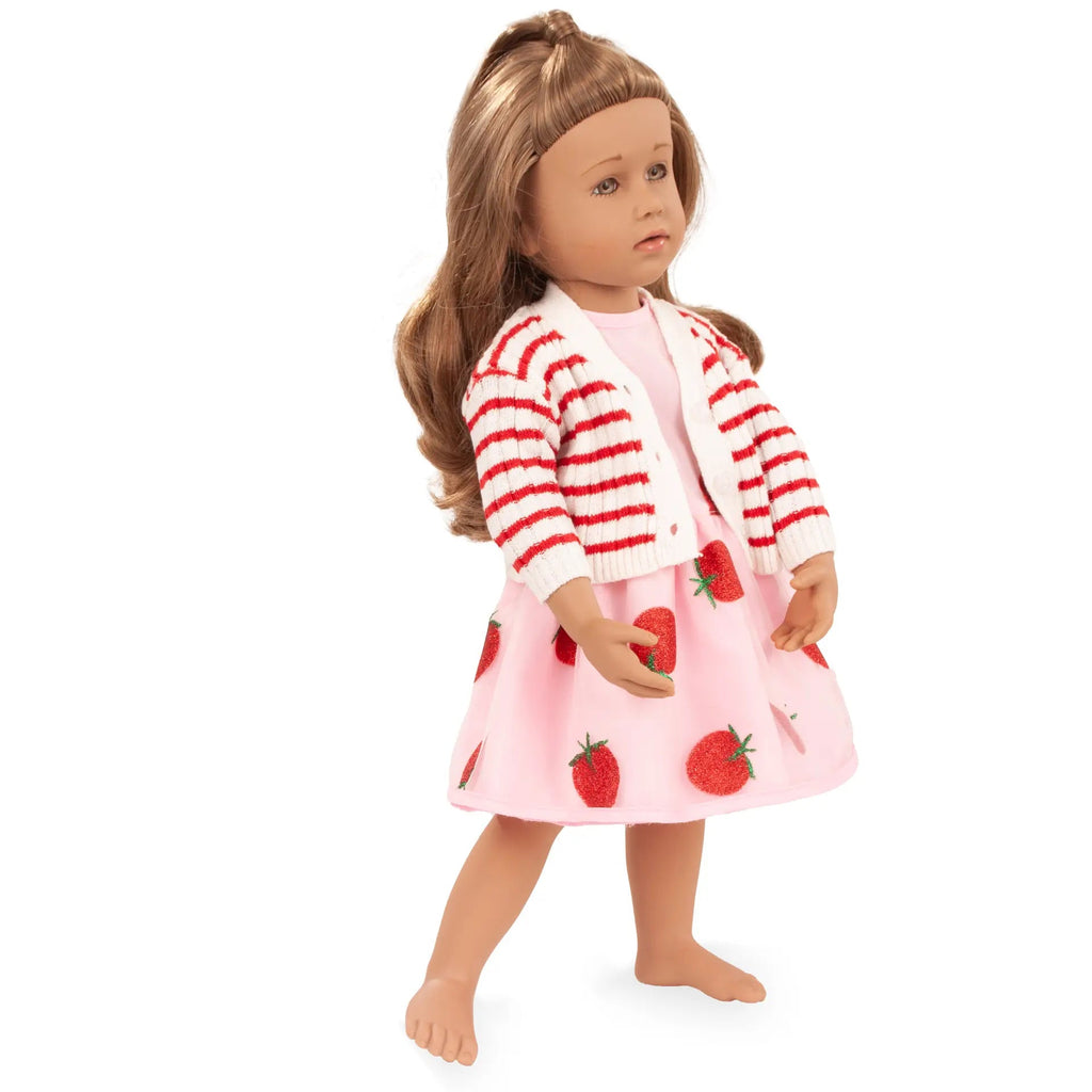 Poppenoutfit Boutique Combi Glitzerbeere - voor staanpoppen 45 - 50 cm - Poppenkleding Götz - In den Olifant