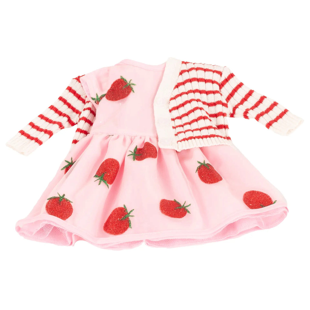 Poppenoutfit Boutique Combi Glitzerbeere - voor staanpoppen 45 - 50 cm - Poppenkleding Götz - In den Olifant