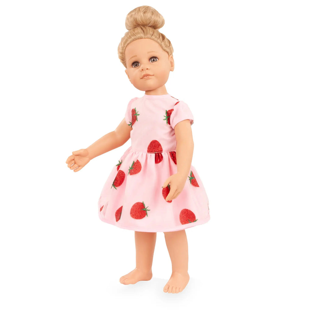 Poppenoutfit Boutique Combi Glitzerbeere - voor staanpoppen 45 - 50 cm - Poppenkleding Götz - In den Olifant